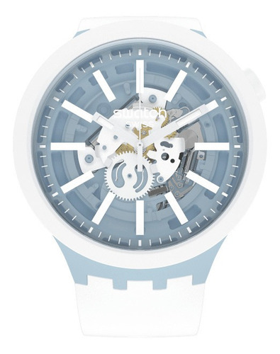 Reloj Swatch Whice Sb03n103 Original Color de la correa Blanco Color del bisel Blanco Color del fondo Blanco