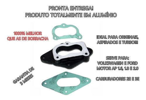 Imagem 1 de 3 de Flange Base Carburador 2e 3e Original Motor Ap 1.6 1.8 2.0