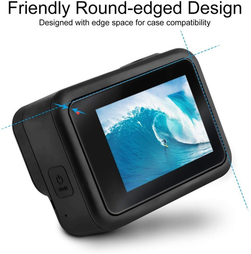 Vidrio Templado Protector Para Gopro Hero 8 Black 6 Unidades