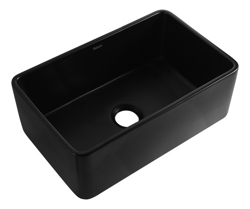 Bacha De Cocina Para Apoyar Peirano Bch16n Rectangular Color Negro Negra Black Apoyo Country Con Rejilla Y Sopapa