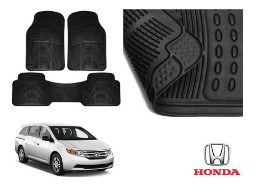 Kit Tapetes 3 Filas Honda Odyssey 2011 Rubber Black Original