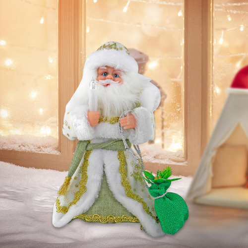 Juguete De Peluche De Papá Noel, Muñecas Navideñas Verde