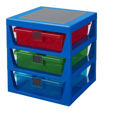 Lego Organizador Juguetes Mesa 3 Cajones Storage Rack Blue
