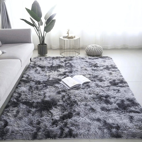 Tapete Sala Peludo 2,00 X 1,40 Quarto E Cozinha Comprimento 2 M Cor Cinza Mesclado Desenho Do Tecido Saggy Largura 1.4 M 2 M 1.4 M Felpudo Cinza Mesclado