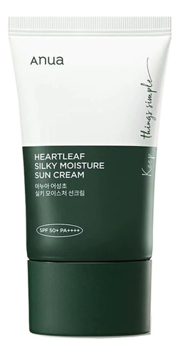 Anua Heartleaf Silky Moisture Sun Cream Protector Solar