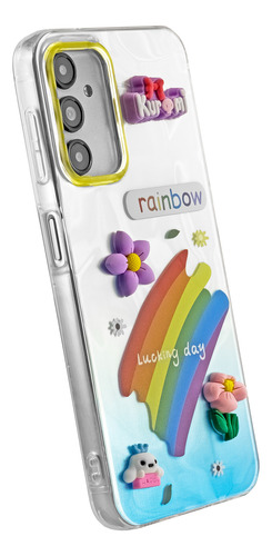 Funda Muñequitos 3d Antigolpes Para Samsung Elegi Modelo Arcoíris A15