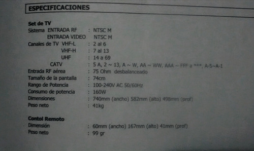 Imagen 7 de 7 de Hyundai. 29 Televisor A Color Super Plano. Modelo Hf-2910.