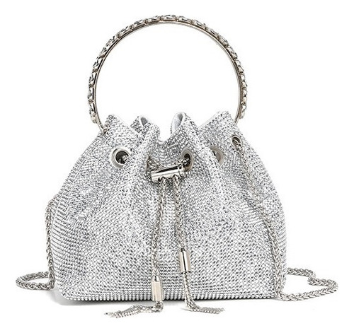 Bolso De Noche Dorado Bolso Tipo Cubo Portátil