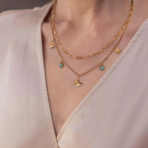 Daily Vibes Collares En Capas De Oro Para Mujer Collar De Ma