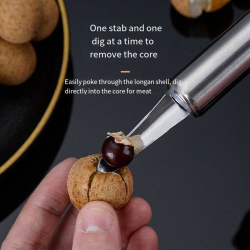Herramienta De Acero Inoxidable Longan Para Excavar Carne Lo