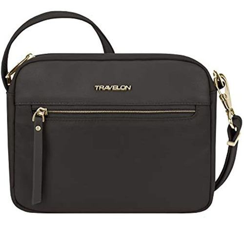 Travelon Addison-anti-theft-small Crossbody Bag, Black, One 