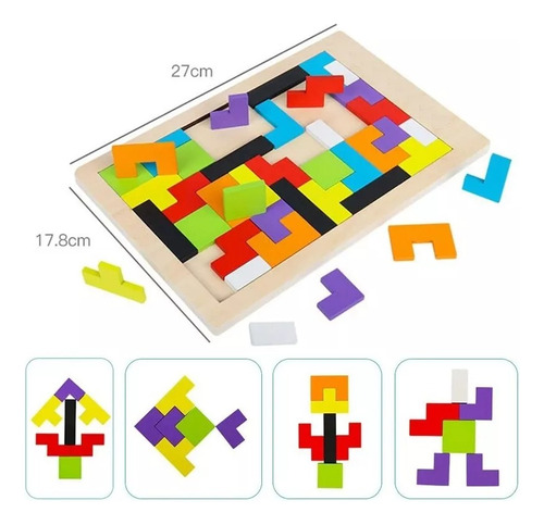 Set 8 Juguetes Didácticos De Madera Para Niño Estimulación 8
