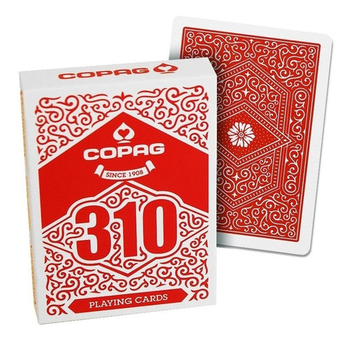 Naipes Copag 310 - Slim Line - Rojo Original Baraja Mago