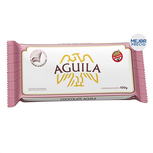 Imagen 2 de 10 de Chocolate Aguila Taza Negro Sin Tacc Libre De Gluten