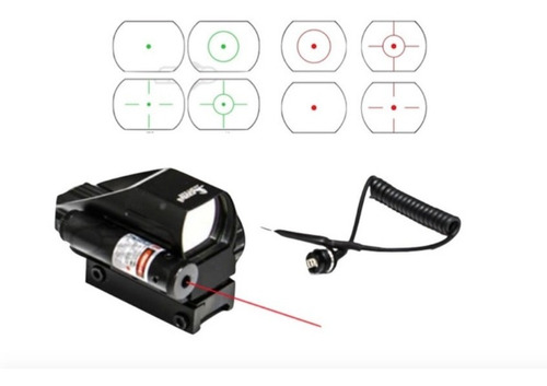 Mira Punto Rojo Verde 8 Modos Holografica Con Laser 1x22 Xtc