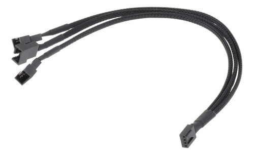 . 2 Cable Divisor De 2x4 Pines Negro Ventiladores De 2