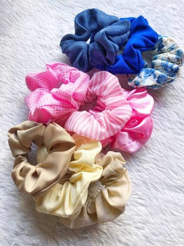 Scrunchies Colitas De Tela Mayorista X10/ Cuotas Sin Interes