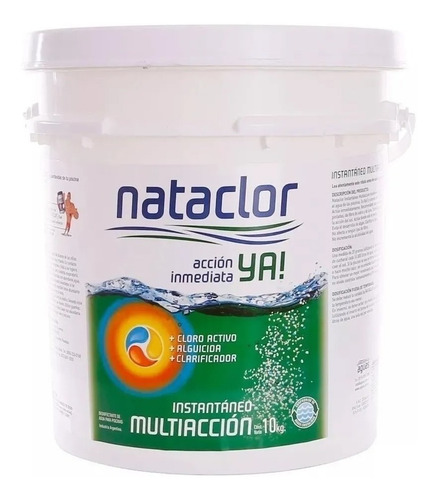 Imagen 1 de 7 de Cloro Instantáneo Multiacción X 10 Kilos Nataclor Rinde + Mm