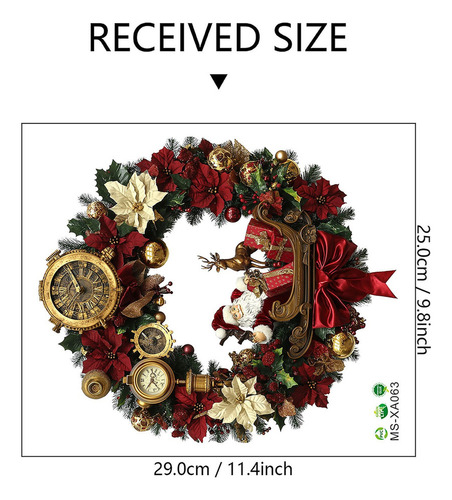 U Christmas Window Post Tridimensional Garland Hangi 7005
