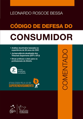 Código de Defesa do Consumidor Comentado, de BESSA, Leonardo Roscoe. Editora Forense Ltda., capa mole em português, 2021