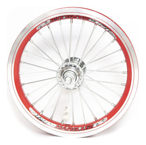 Rueda Para Bicicleta R12 28h Aluminio Rojo Front Bicimex