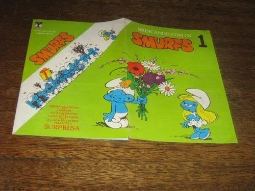 Album De Figurinhas Brincando Com Smurfs 1987 Incompleto (Usado)