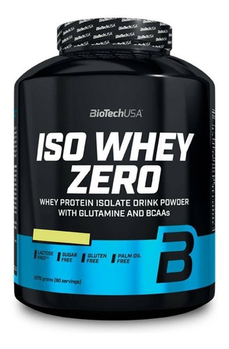 Iso Whey Zero Biotech Iso Whey Zero Protein Suplemento em pó com sabor de chocolate branco em um frasco de 2,27 kg