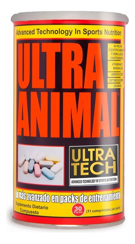 Ultra Animal Ultra Tech Suplementos X 30 Packs Entrenar En3x