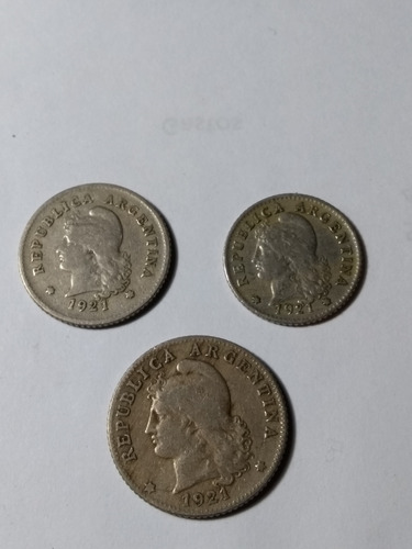 Monedas De 5-10y 20 Centavos 1921