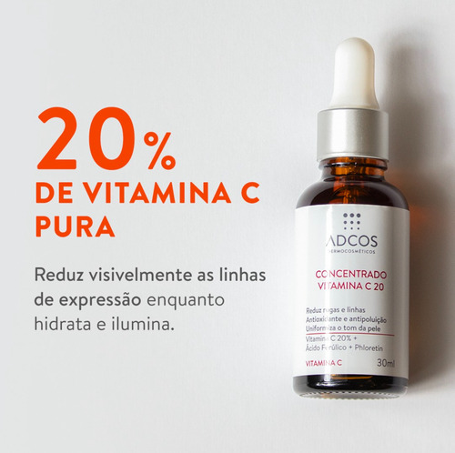 Adcos Derma Complex Vitamina C 20 Sérum 15ml 15g Vegan