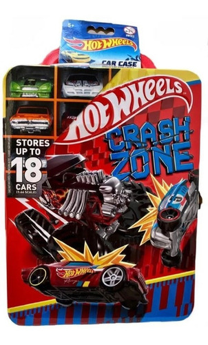 Caja Metalica Porta 18 Autos Hot Wheels / No Incluye Autos 