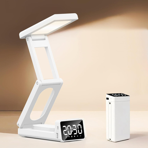 Lámpara Led Recargable Con Pilas De 10000mah Con Reloj Despe