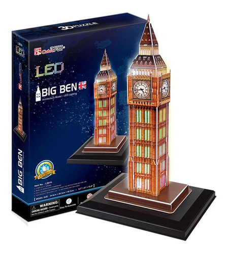 Puzzle 3d Big Ben Con Luz Led