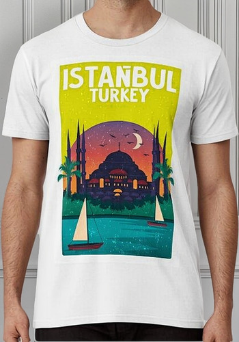 Remera Cartel De Viaje De Estambul Algodon Premium