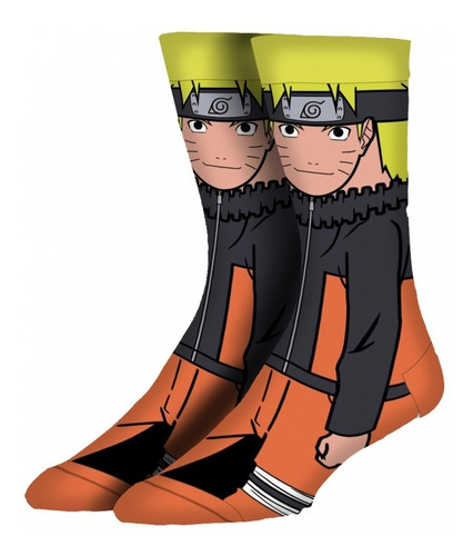 Calcetines Calcetas Naruto, Algodón Adulto, Naranja