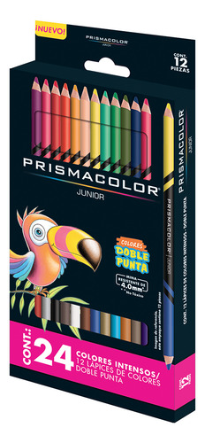 Colores Doble Punta Largos Prismacolor Junior 12 Colores