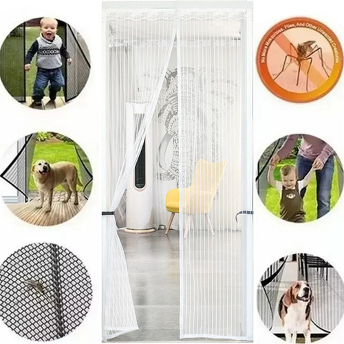 Mosquiteros Magneticos Mosquitero Para Puerta Various Sizes Blanco
