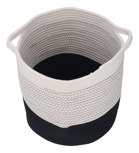 Cesta De Almacenamiento De Ropa Tejida Con Cuerda De Algodón
