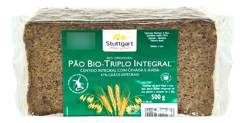 Pão Bio-triplo De Centeio, Trigo E Aveia 500g ( 3 X 500g )