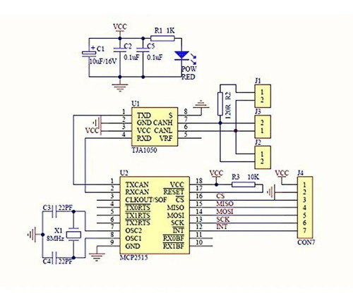 Tecneu 2 Piezas De Modulo Can Bus Spi Mcp2515 Tja1050 Arduino Pic