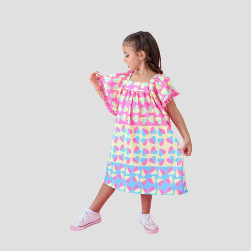 Vestido Infantil Fresquinho Com Estilo E Qualidade Garantida