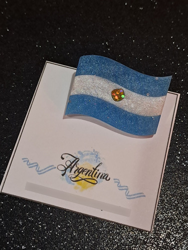 Escarapela Bandera De Resina Celeste