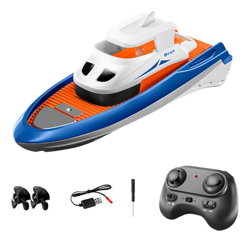1/32 Rc Barco Para Crianças Barco De Controle Remoto Azul