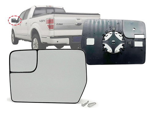 Repuesto Espejo Cristal Retrovisor Ford F-150 2011-2014  