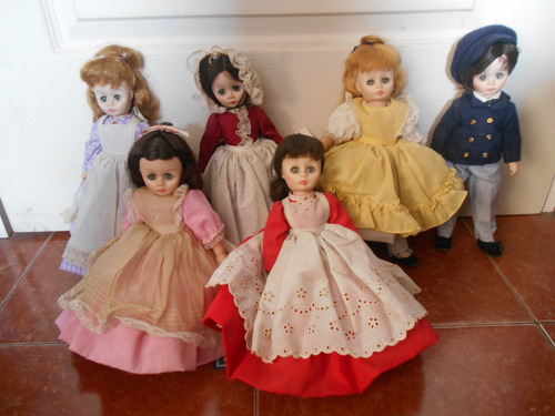 Set De 6 Muñecas Mujercitas Madame Alexander 28 Cms Raras (Usado)