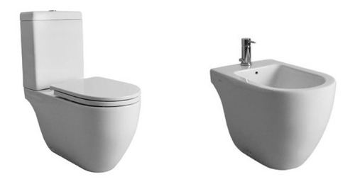 Combo Inodoro + Deposito + Asiento + Bidet 1a Ferrum Fontana