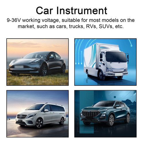 Caminhão De Instrumentos De Carro Rv Suv Lcd Temperature Ins