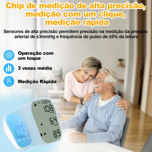 Monitor de Pressão Arterial de Braço Com Visor Digital Atech Medidor de Pressao Arterial Aparelho de Pressao Digital Mangueira Para Aparelho de Pressao Aparelho de Pressao
