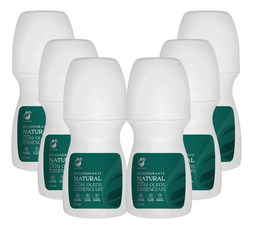 Kit 6 Desodorante Sem Alumínio Natural Vegan Oliapon Fragrância Óleos essenciais
