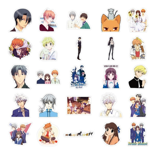 Fruits Basket 50 Calcomanias Stickers De Pvc Vs Agua Furuba
